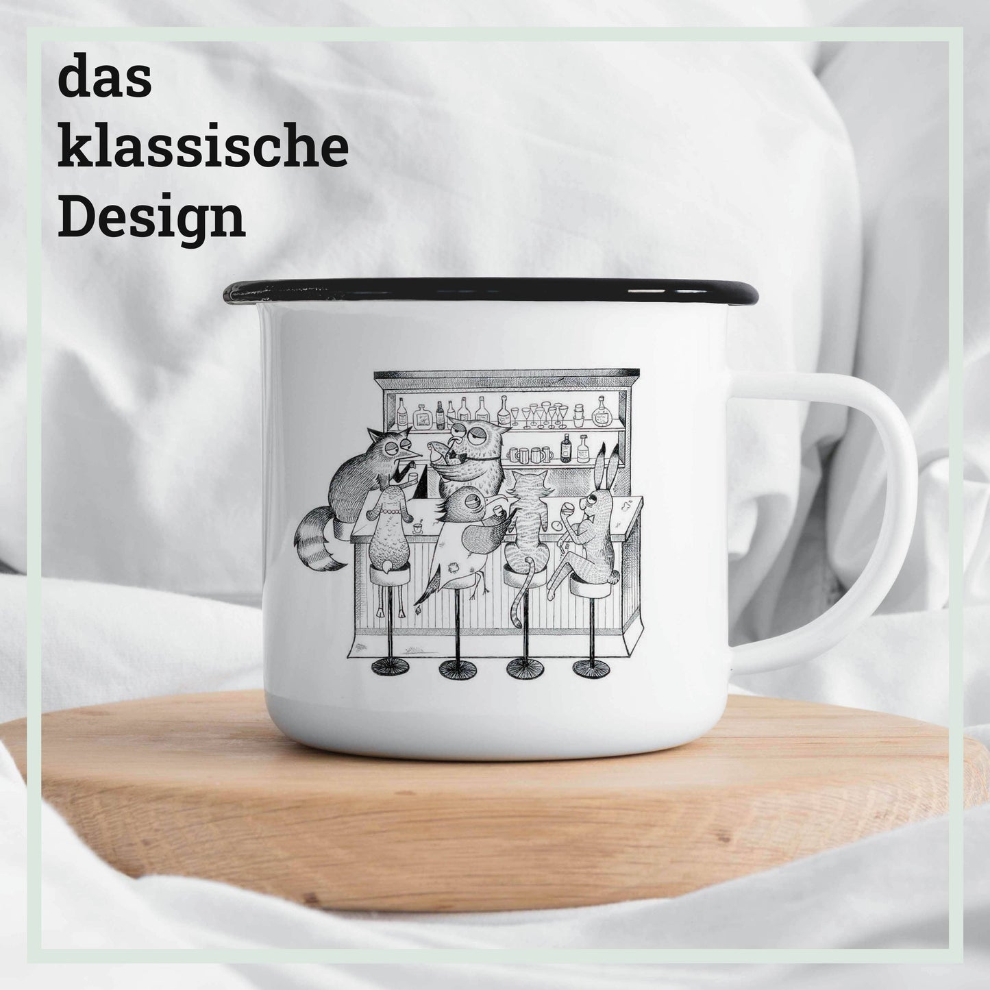 Taza esmaltada – Bar de animales