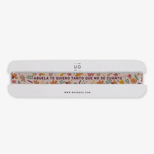 Pulsera de tela "Abuela te quiero tanto que no sé cuánto"