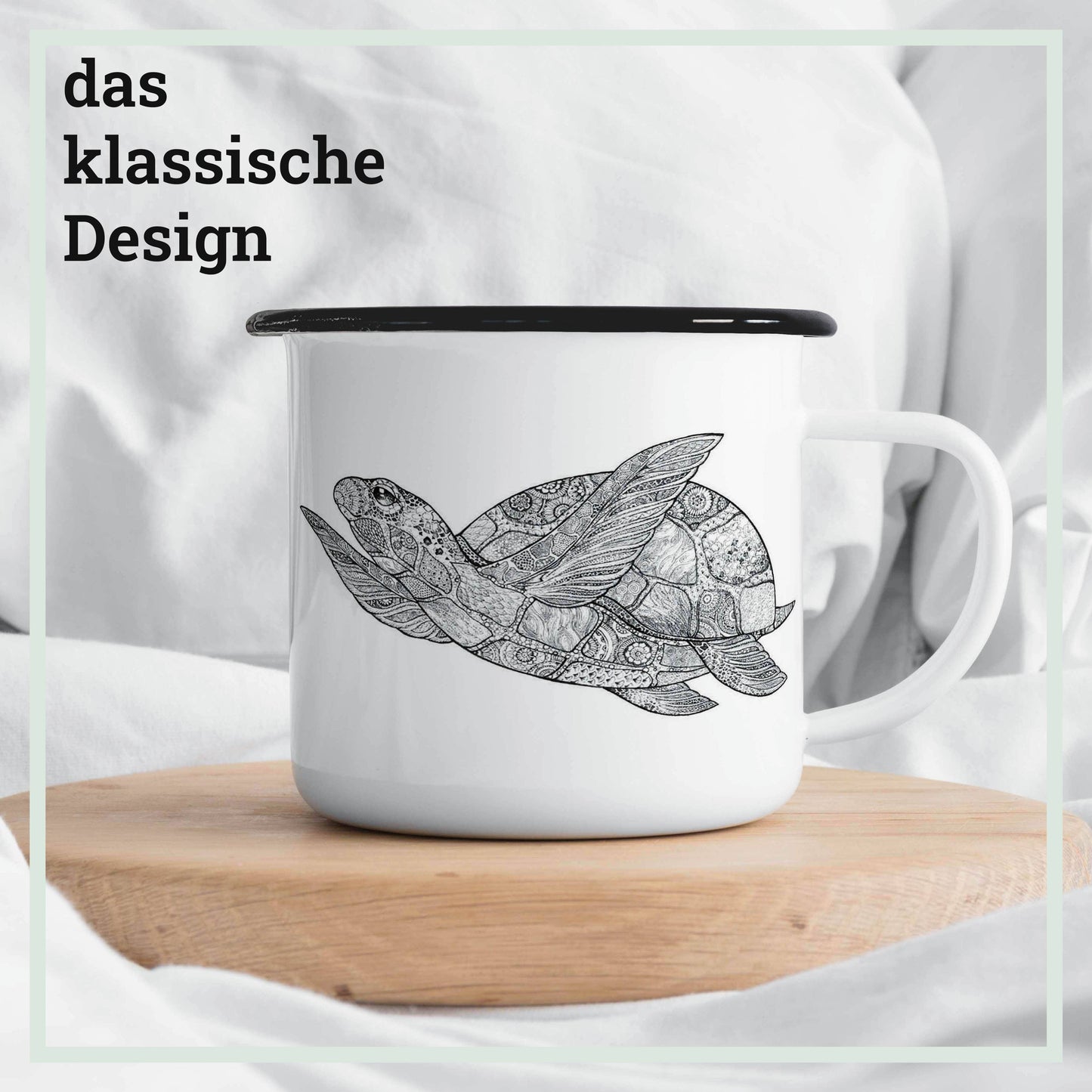 Taza esmaltada – Tortuga