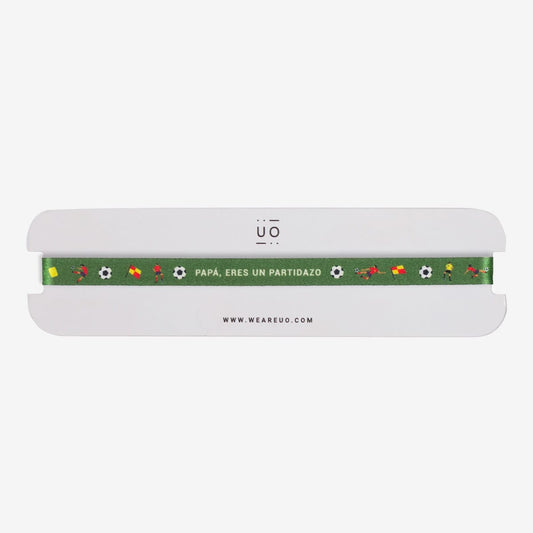 Pulsera Tela "Papá, tú si que eres un partidazo"