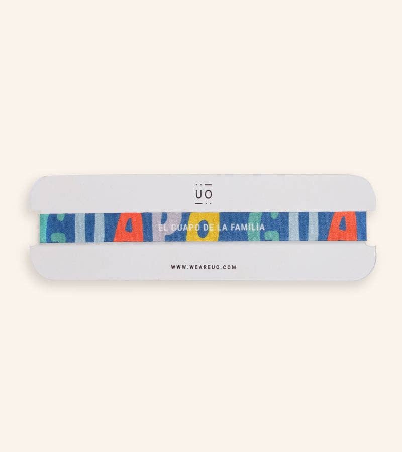 Pulsera Tela "El Guapo De La Familia"