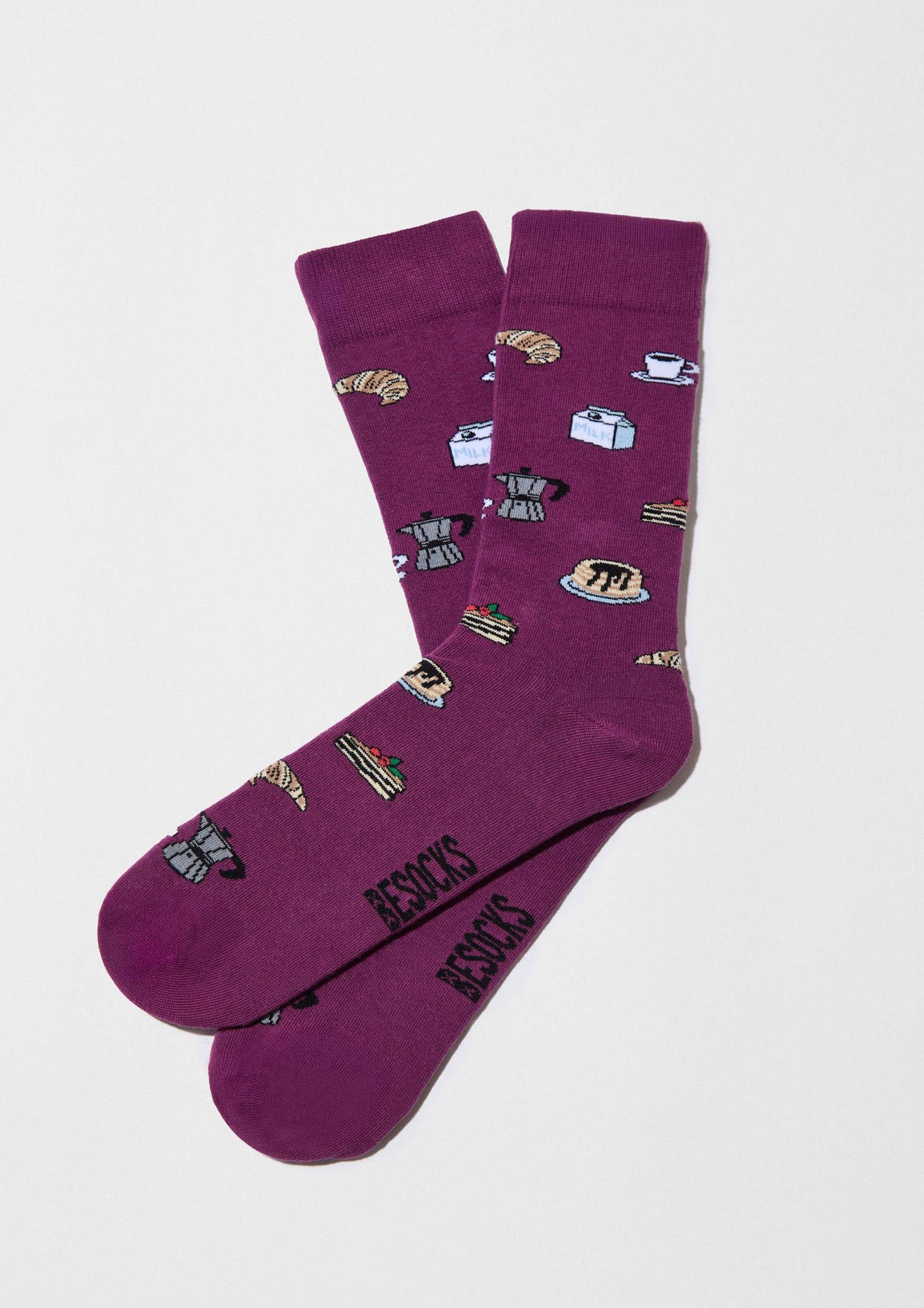 BeSweetBreakfast Purple - 100% Organic Cotton Socks
