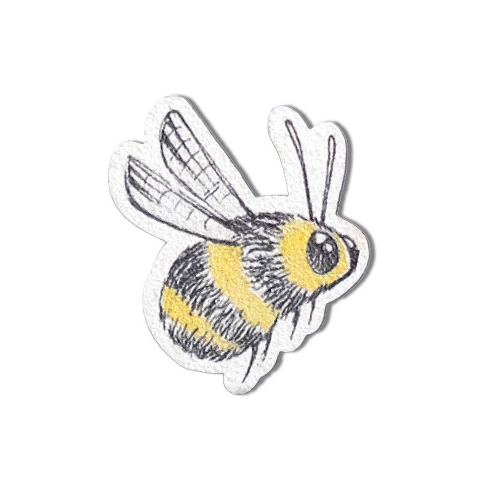 Imán de madera - Abeja alegre
