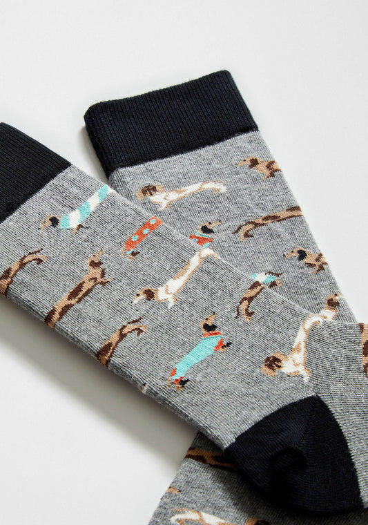 BePets Grey - 100% Organic Cotton Socks