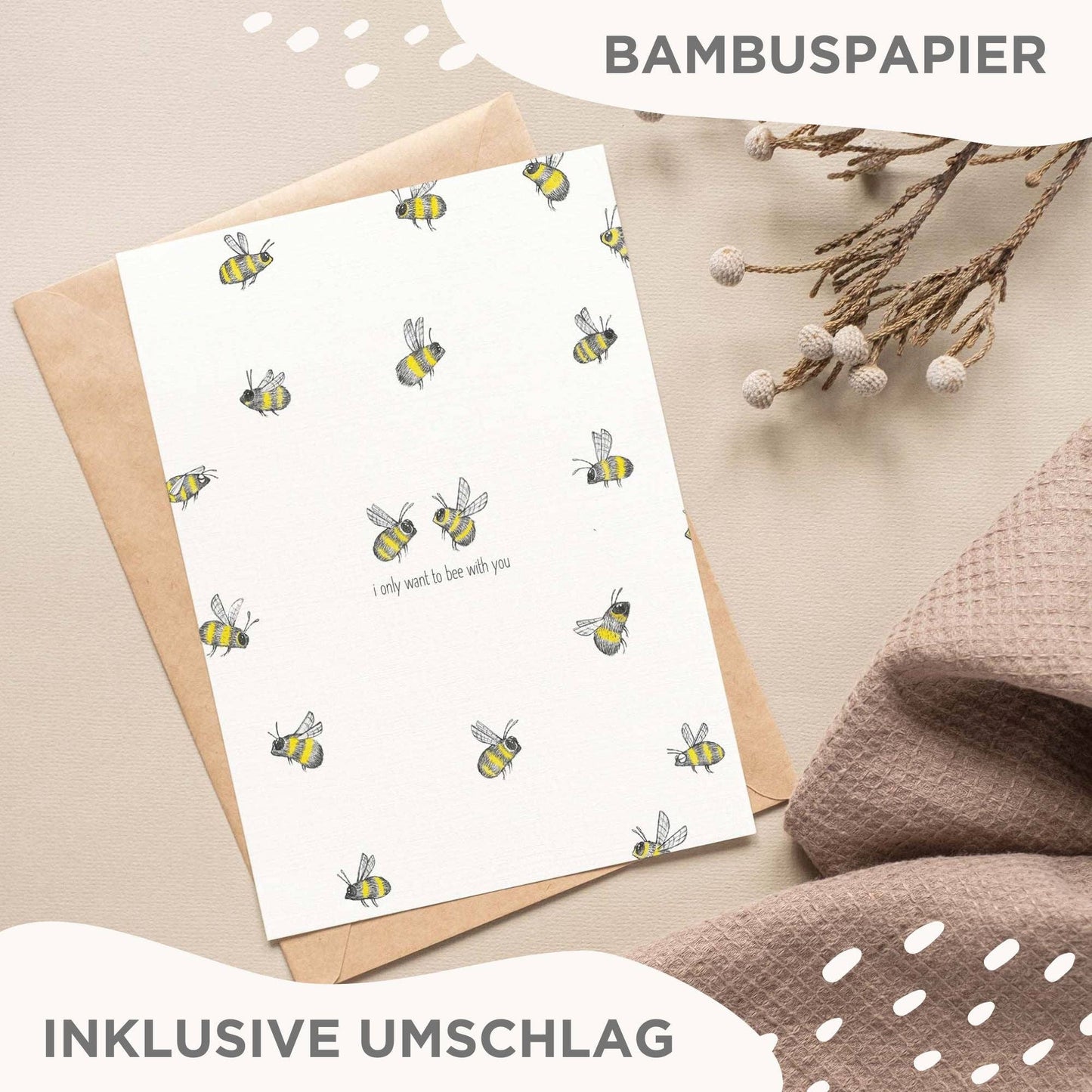 Tarjeta plegable – Enjambre de abejas