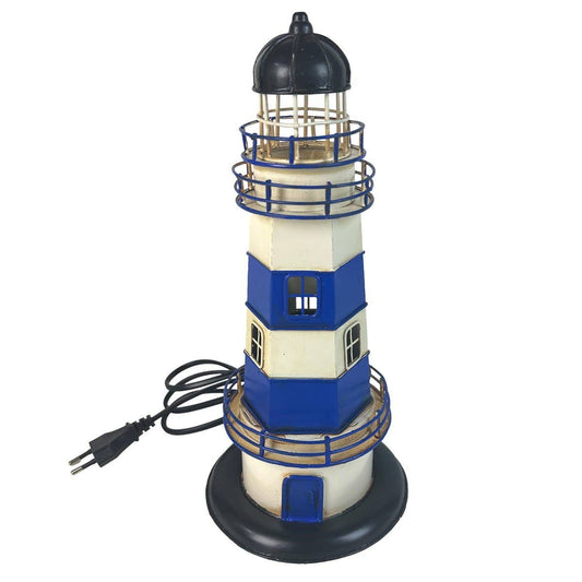 Lámpara faro marinero azul