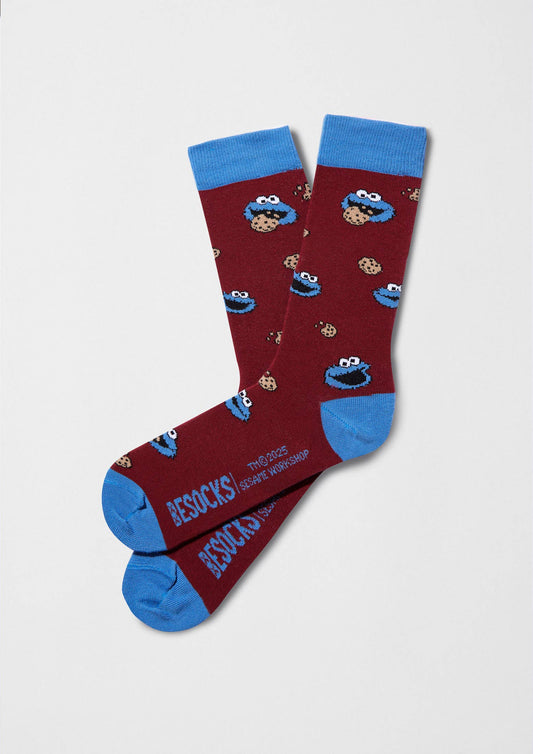 BeSesameStreet Cookie Monster - 100% Organic Cotton Socks