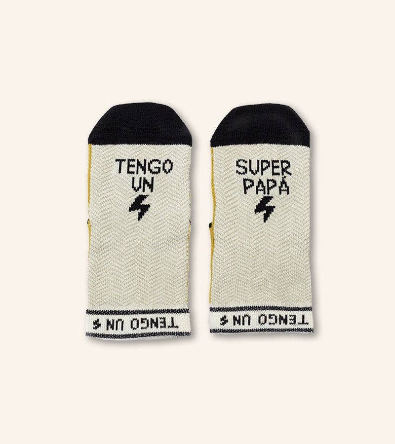 Mini Calcetines "Tengo Un Superpapá" Rayas