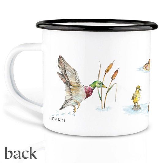 Taza esmaltada – Estanque de patos