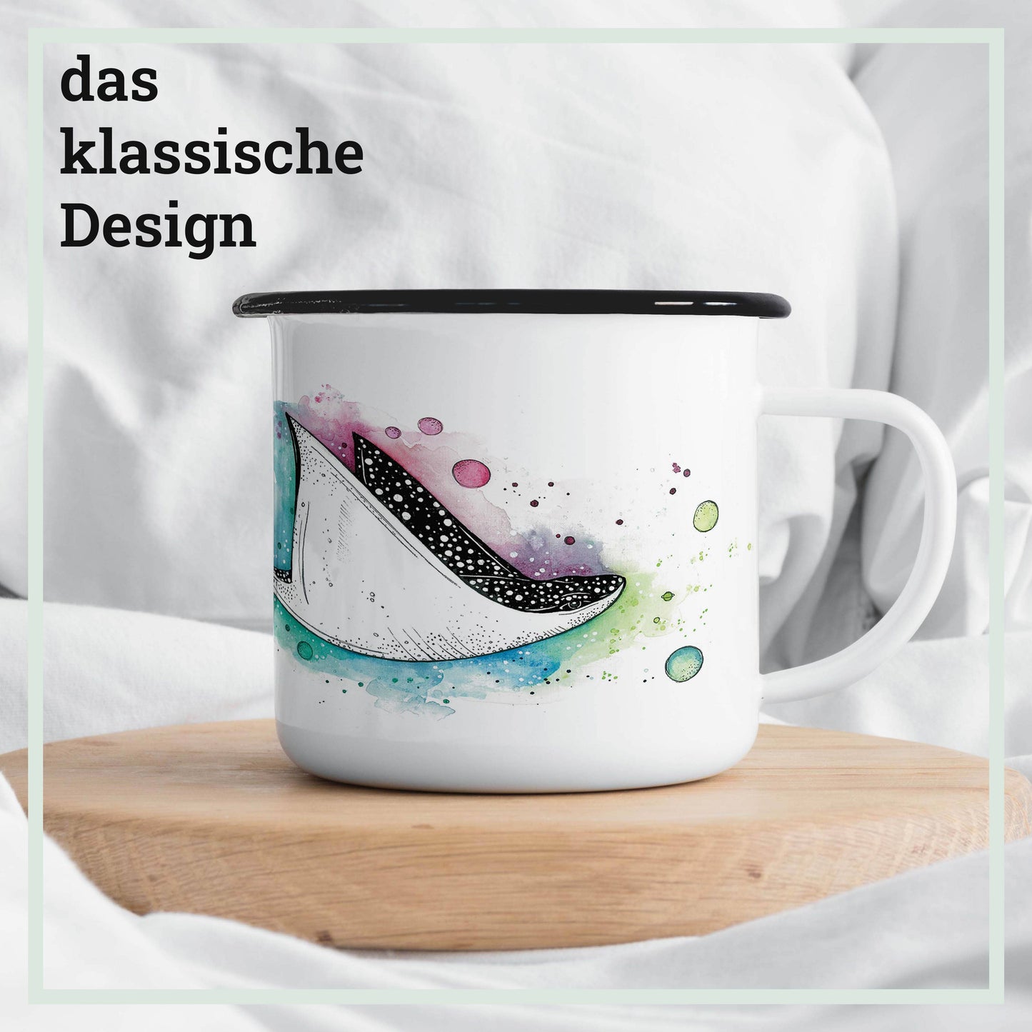 Taza de esmalte – Raya Espacial