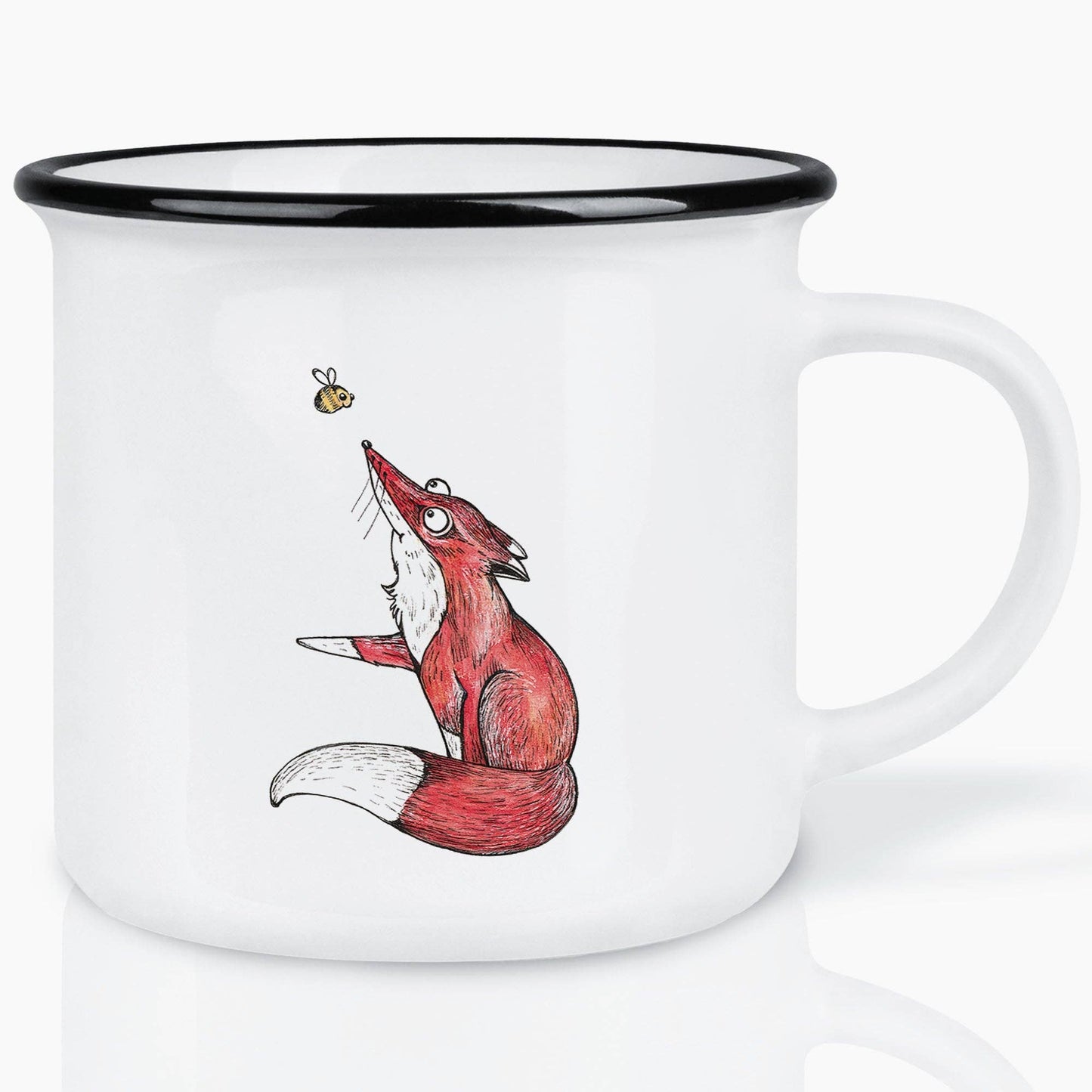 Taza de cerámica – Guía (Zorro y Abeja)