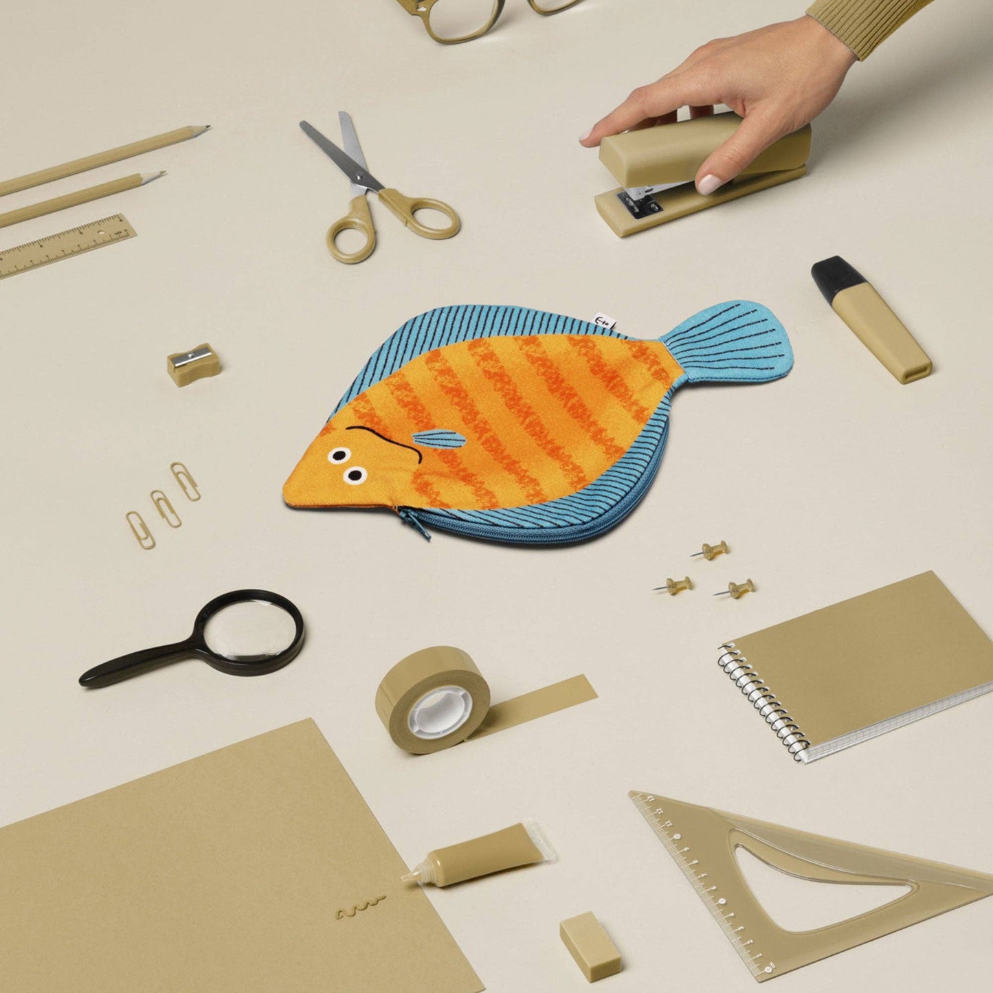 Funda Plaice en algodón 100%, inspirada en el Mar del Norte