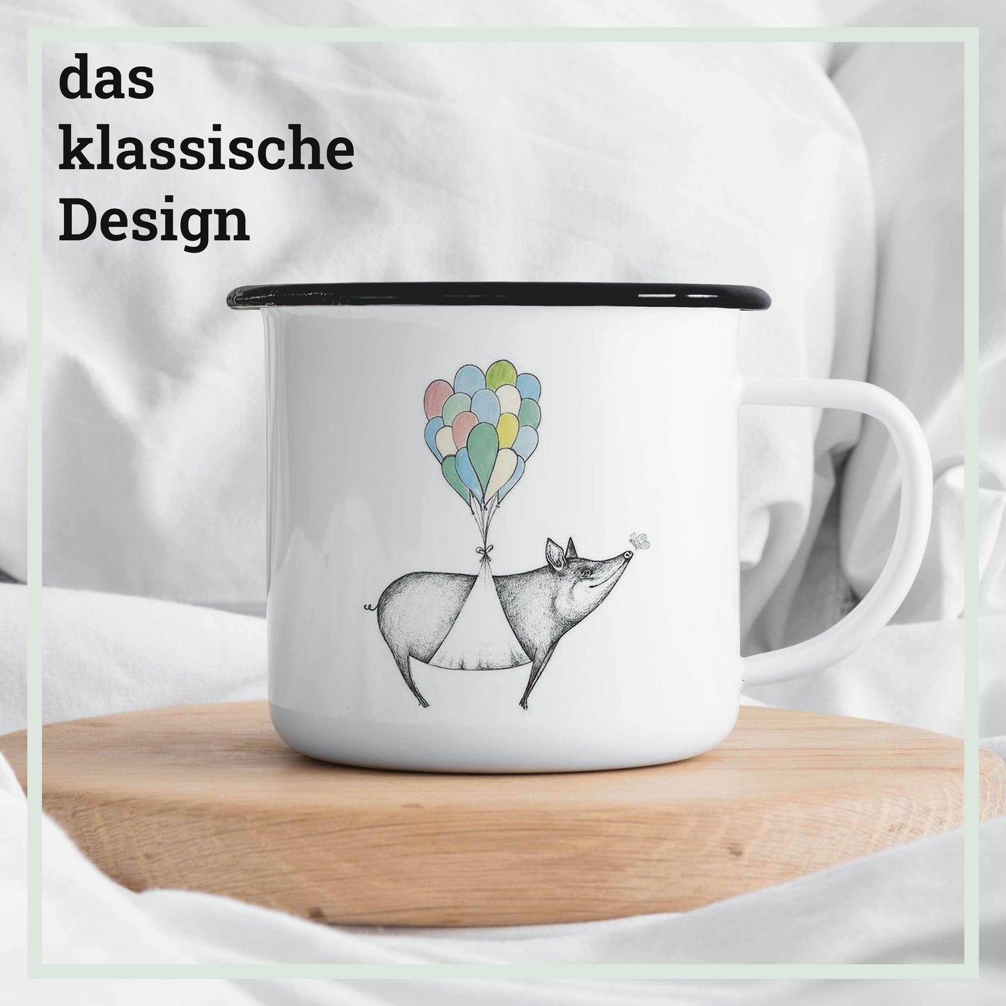 Taza de esmalte – Mucha suerte