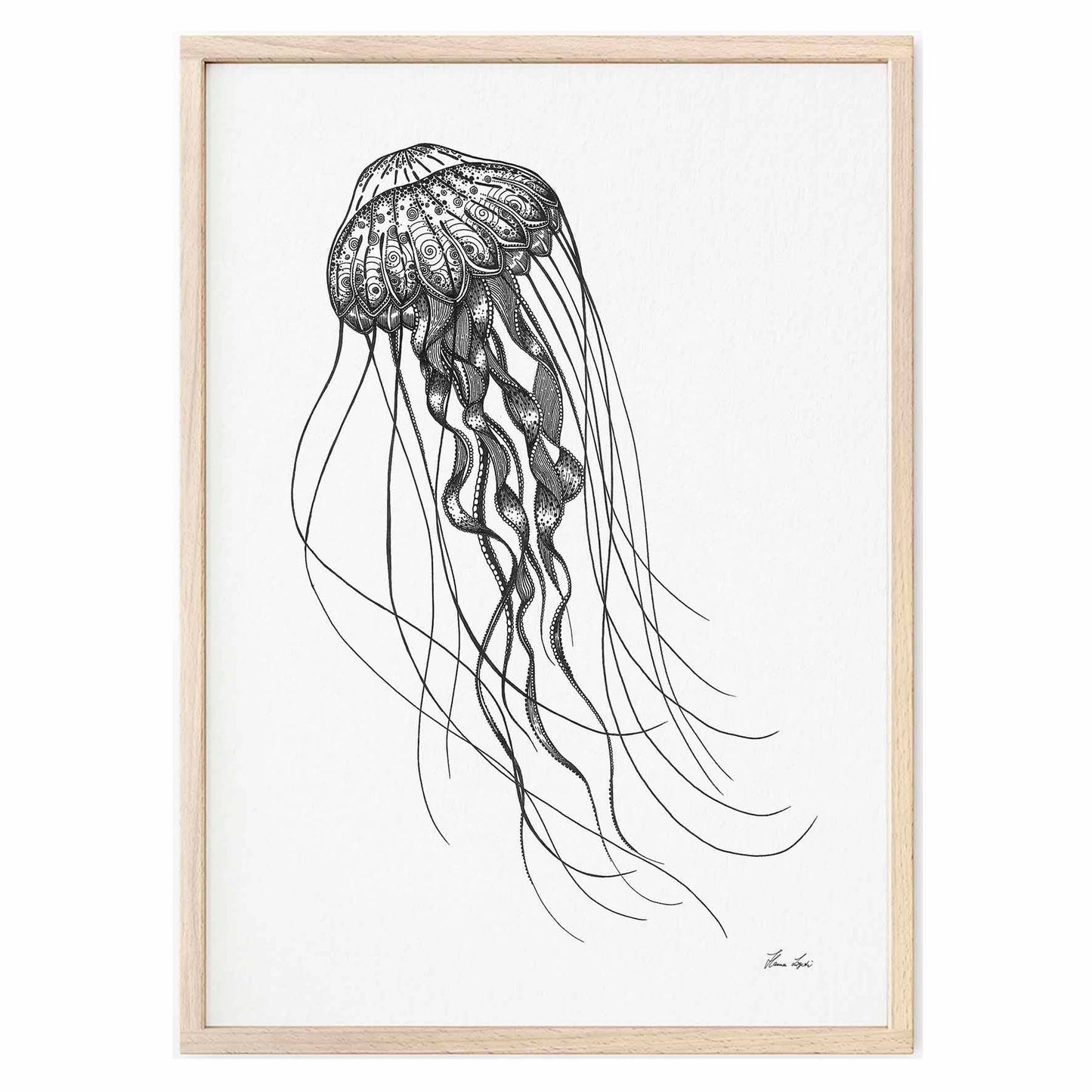 Impresión artística - Medusa de aguas profundas