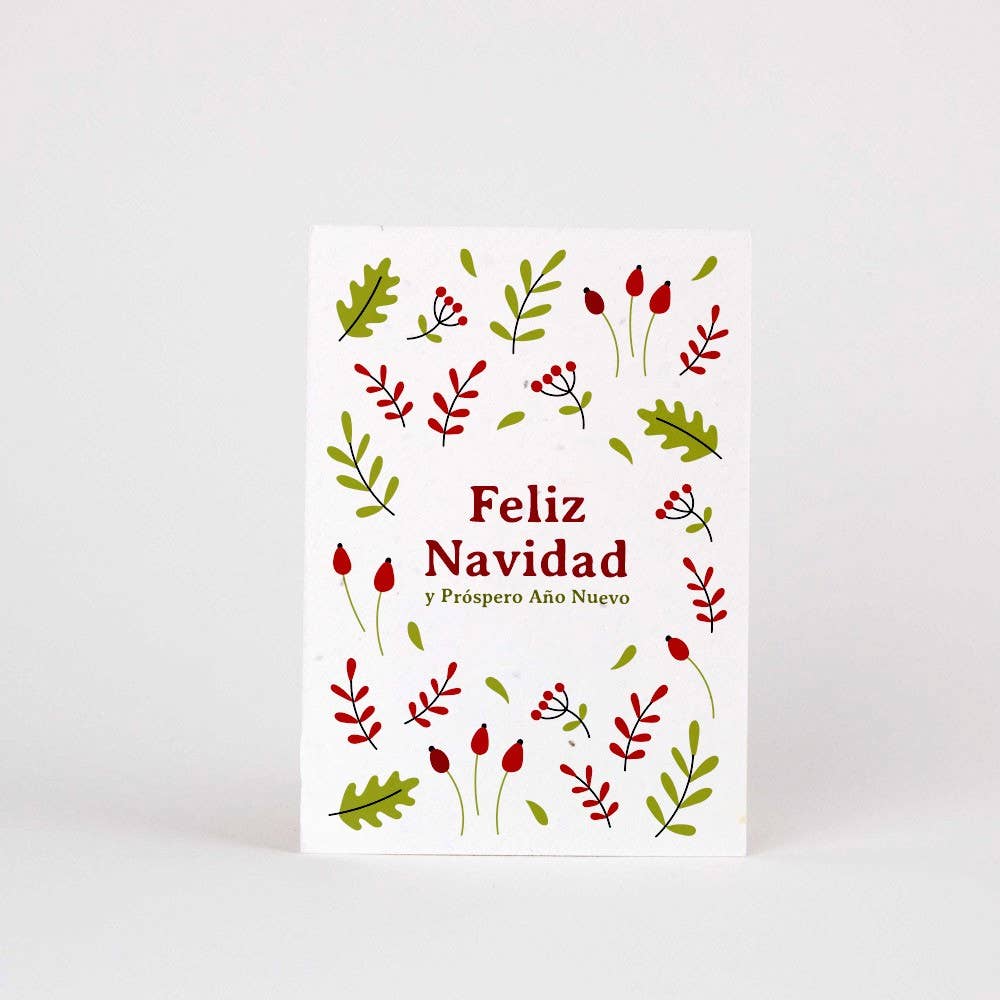 Postales plantables. “Feliz navidad” (Mix de flores)