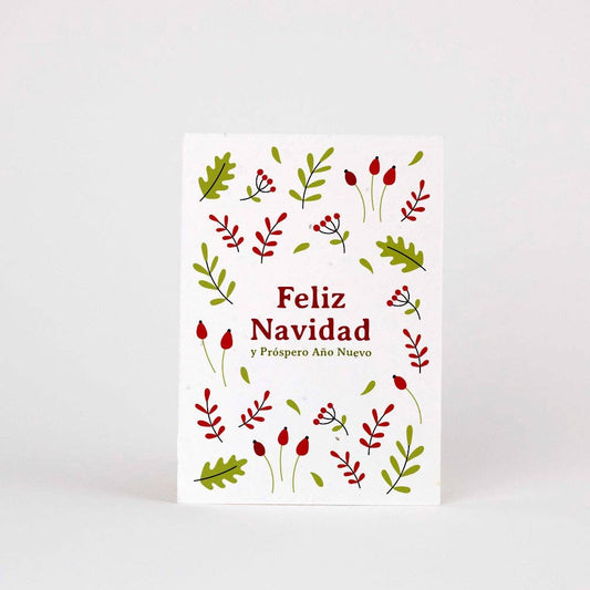Postales plantables. “Feliz navidad” (Mix de flores)