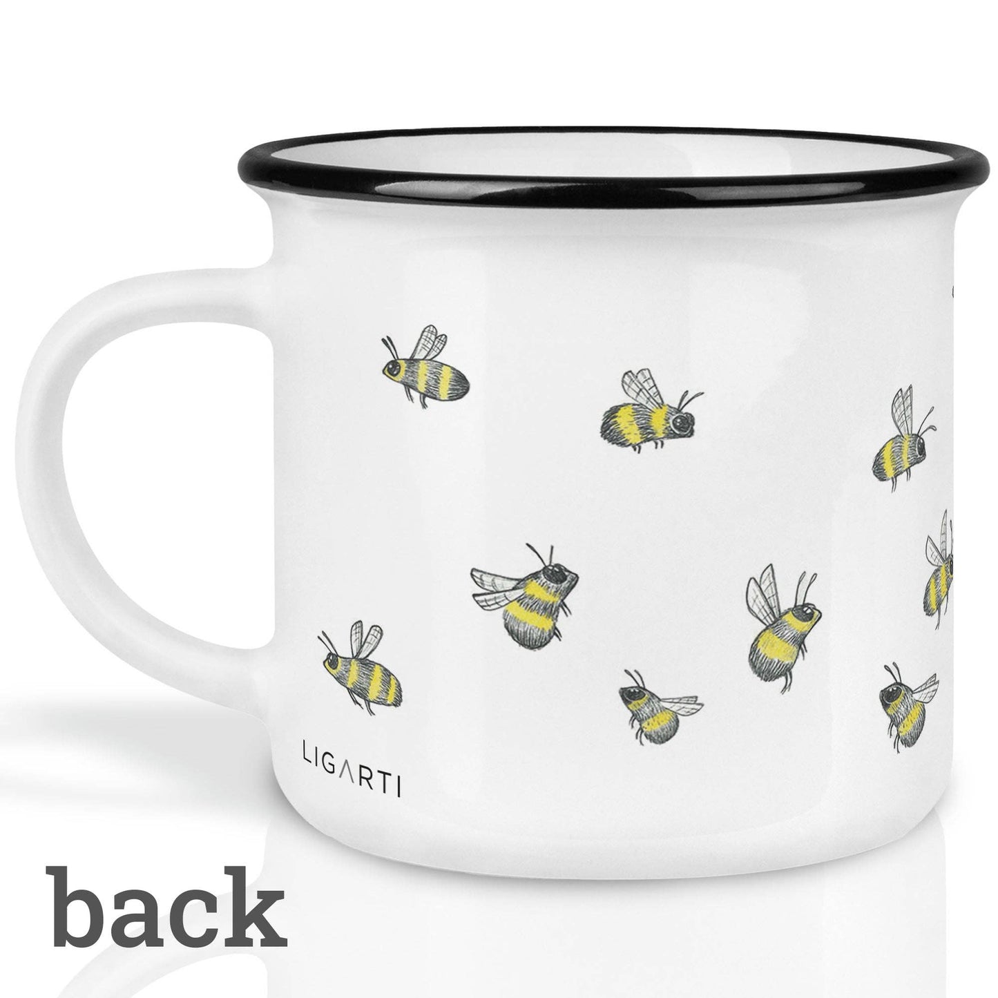 Taza de cerámica — bee swarm