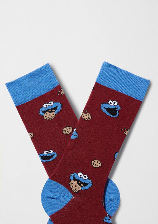 BeSesameStreet Cookie Monster - 100% Organic Cotton Socks