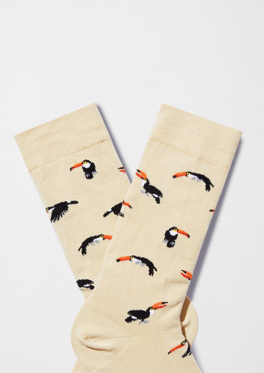 BeToucan Beige - 100% Organic Cotton Socks