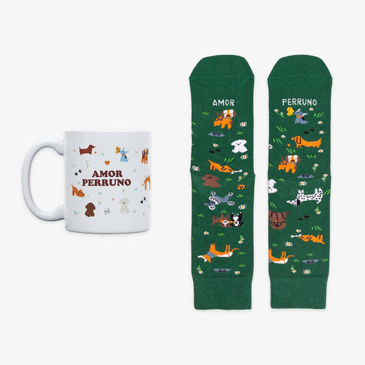 Kit Taza + Calcetines "Amor Perruno" Doglover