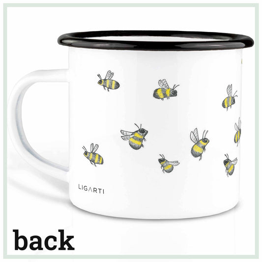 Taza esmaltada – Enjambre de abejas