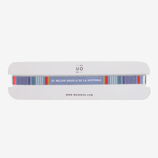 Pulsera Tela "El mejor abuelo de la historia"