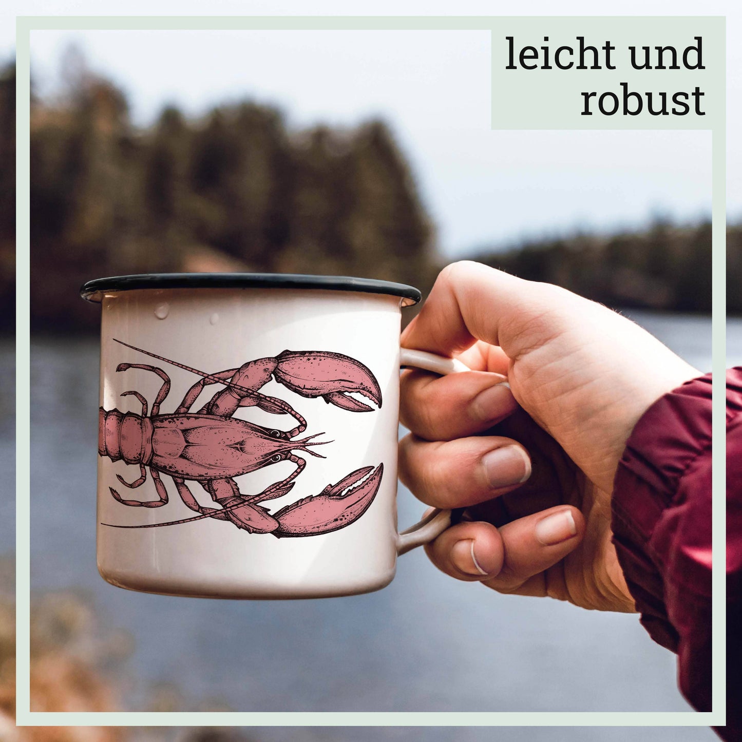 Taza de esmalte – Langosta