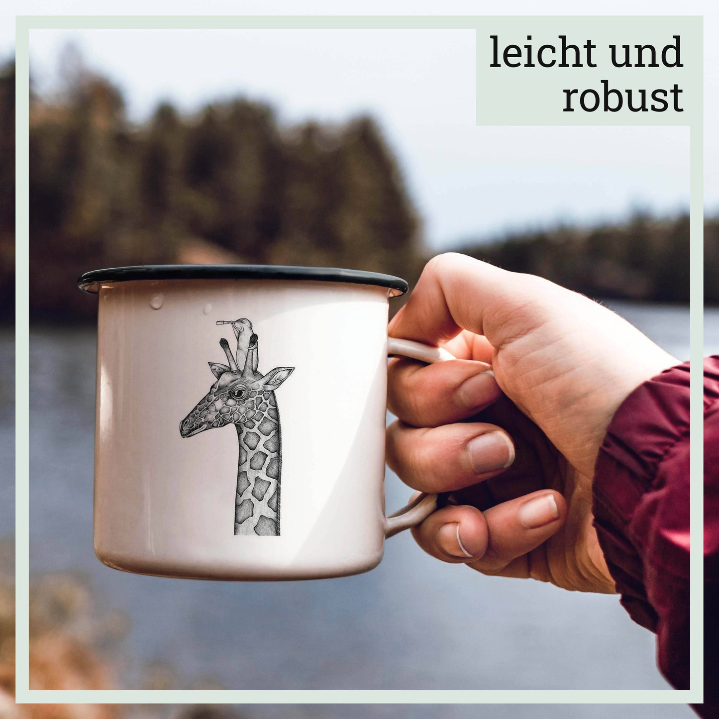 Taza esmaltada – Buena vista