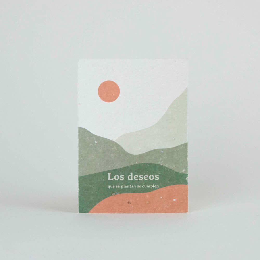 Postales plantables. “Los deseos que se plantan se cumplen”