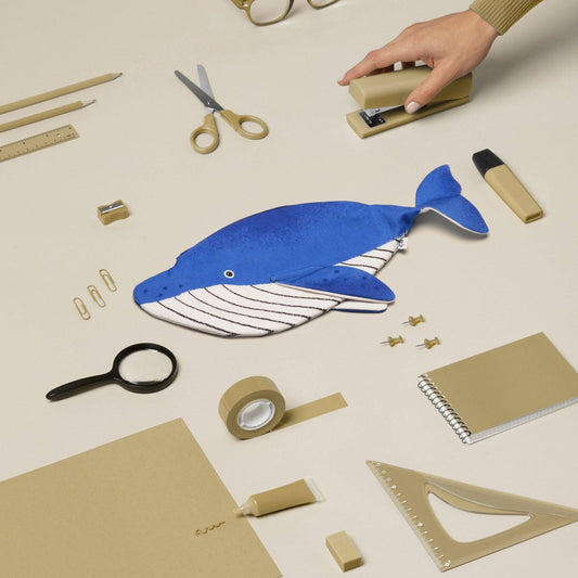 Estuche con forma de ballena minke