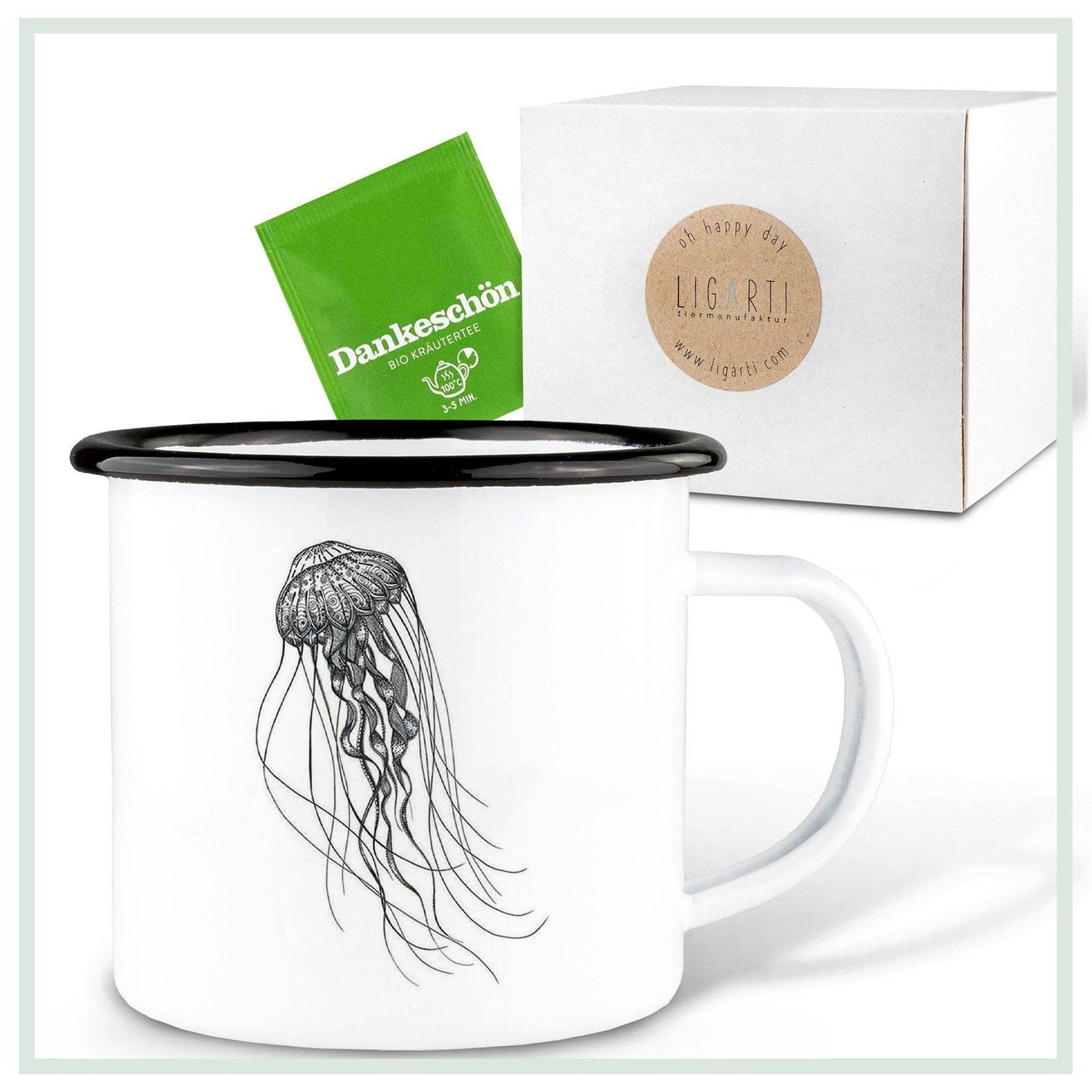 Taza esmaltada – Medusa de aguas profundas