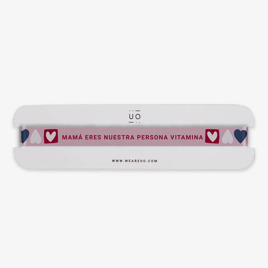 Pulsera de tela "Mamá eres nuestra persona vitamina"