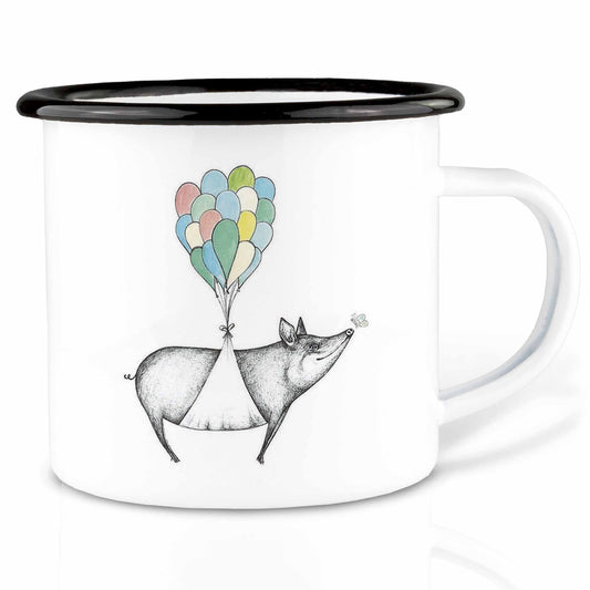 Taza de esmalte – Mucha suerte
