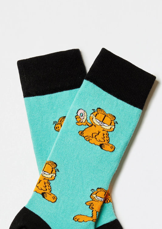 BeGarfield Poses Turquesa  - 100% Organic Cotton Socks
