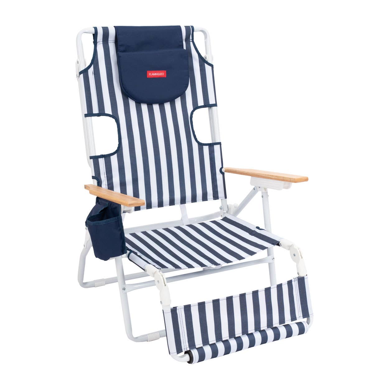 Hamaca de playa azul reclinable
