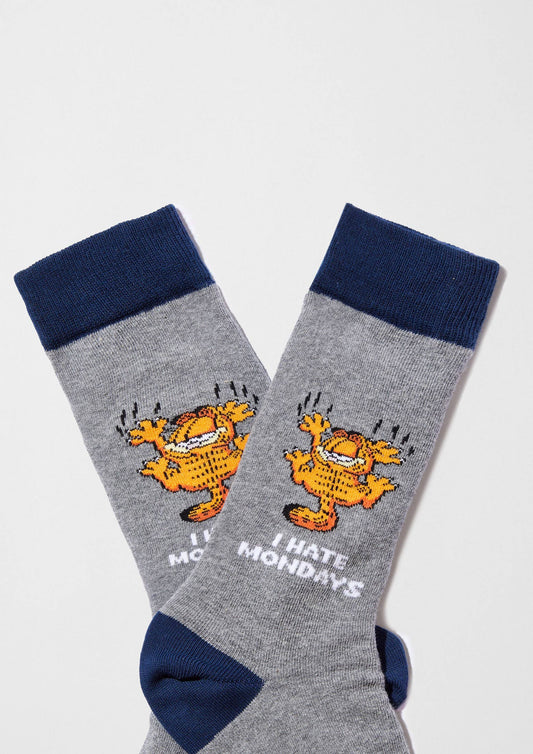 BeGarfield Hate Mondays Grey - 100% Organic Cotton Socks