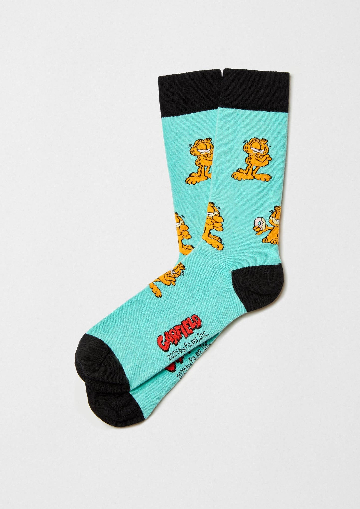 BeGarfield Poses Turquesa  - 100% Organic Cotton Socks