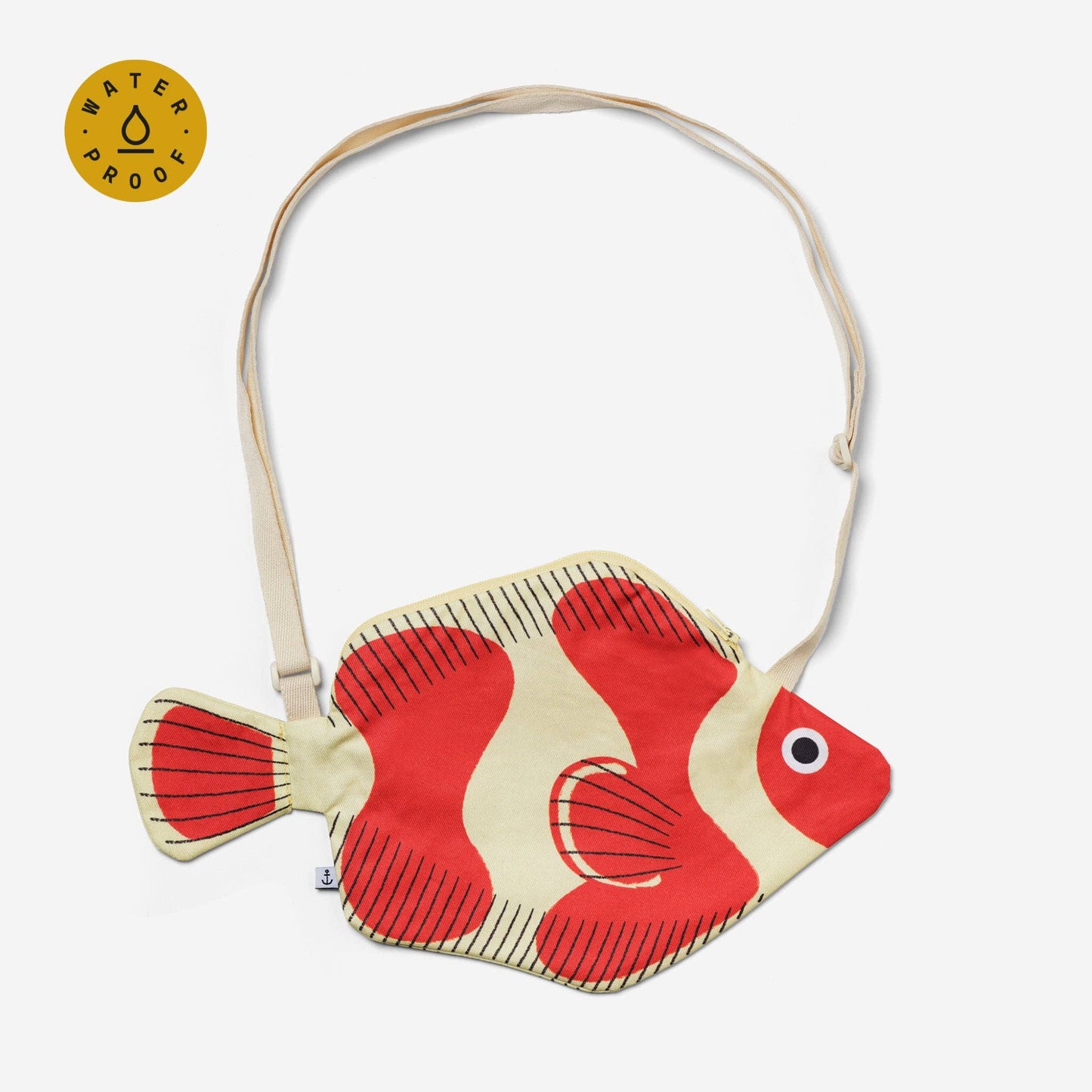 Bolso de hombro Clownfish grande en colores rojos