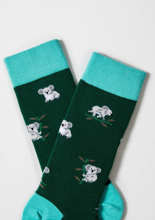BeKoala Green - 100% Organic Cotton Socks