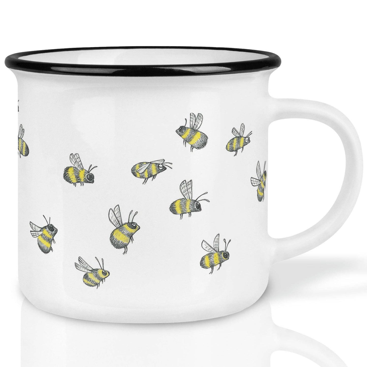 Taza de cerámica — bee swarm