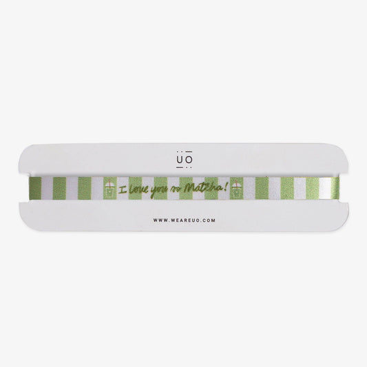 Pulsera de tela "I love you so matcha"